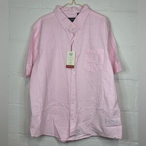 NWT Chaps Men’s Seacoast Wash Pink Agate Lightweight Business Casual Shirt